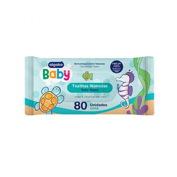 Toallas Húmedas Algabo Baby Wipe 80 unidades