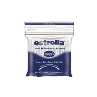 Hisopos Estrella Zipper 125 unidades
