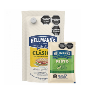 Hellmann’s Mayonesa 950 gr DP + Mayonesa Pesto 57 gr DP