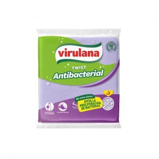 Paño Virulana Twist Antibacterial 3 unidades