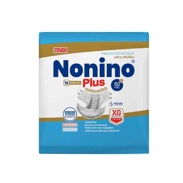Pañal Nonino Anatómico XG x 16 unidades