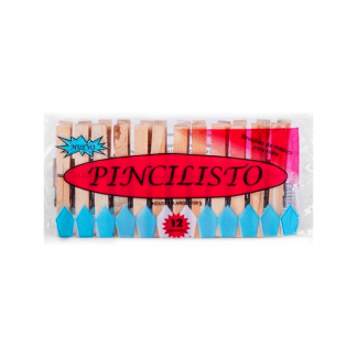 Broches de Madera Pincilisto 12 Unidades