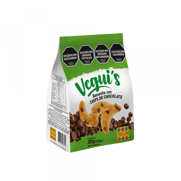 Tem Flor Bananitas Veguis con Chips de Chocolate 200 gr