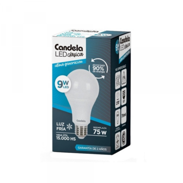 Lámparas LED Candela Luz Fría 9 W