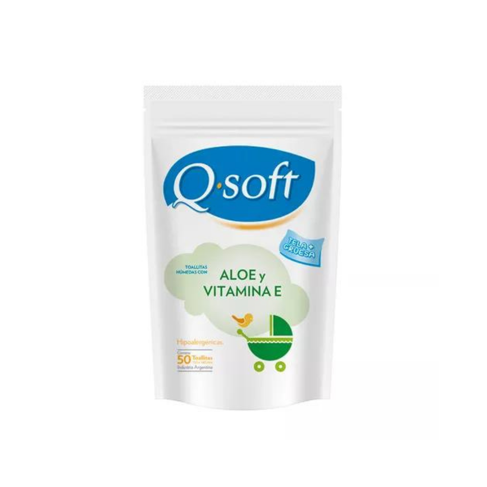 Toallas Húmedas Q Soft c/Aloe Vera 50 unidades