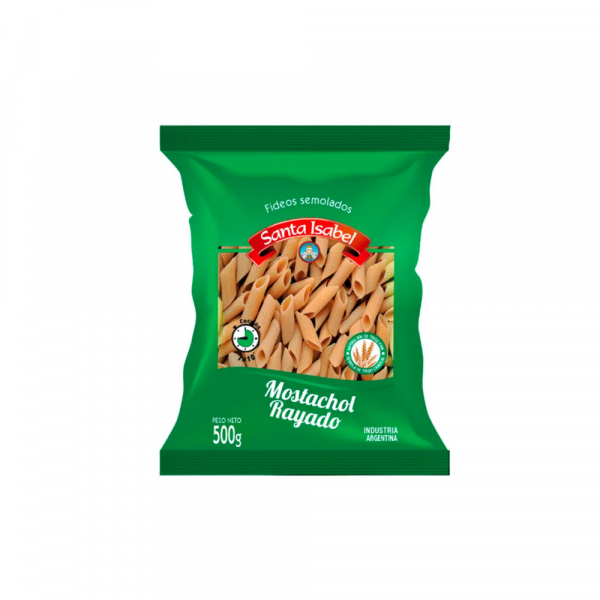 Fideos Santa Isabel Mostachol Rayado 500 gr