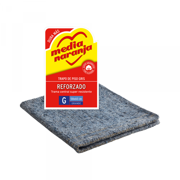 Trapo de Piso Media Naranja Reforzado Grande
