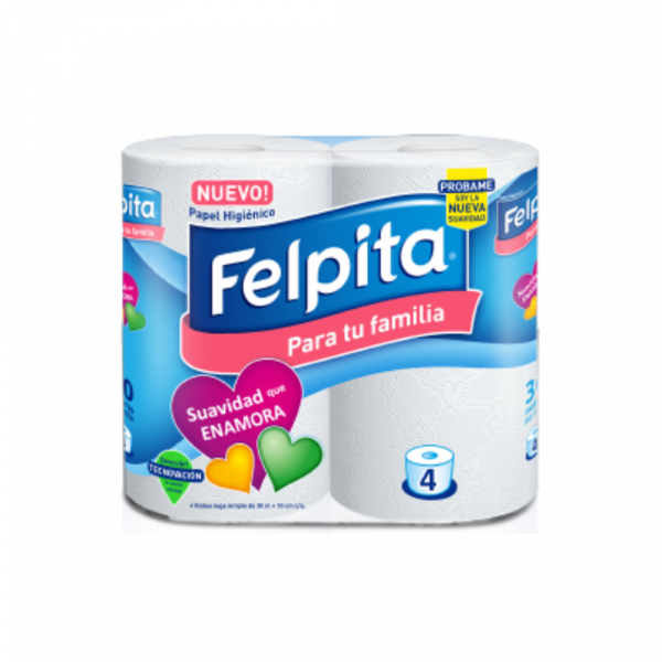 Papel Higiénico Felpita H.S. 4 unid x 30 mts