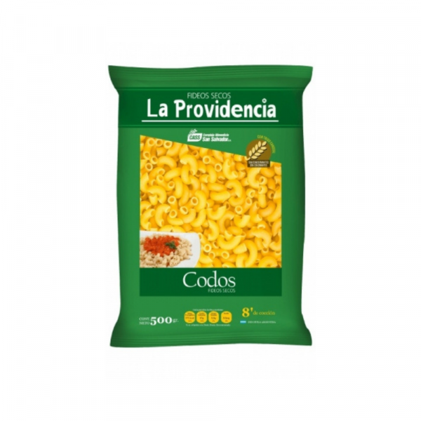 Fideos La Providencia Codos 500 gr