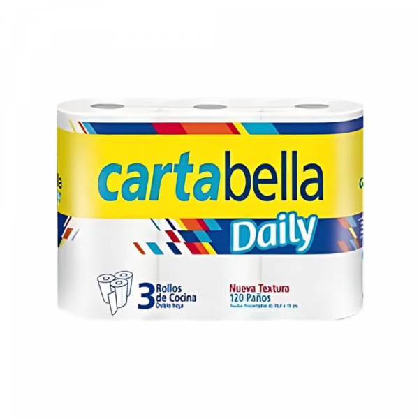 Rollo de Cocina Cartabella 3 unidades