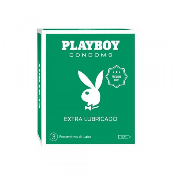 Preservativo Playboy Extra Lubricado 3 unidades