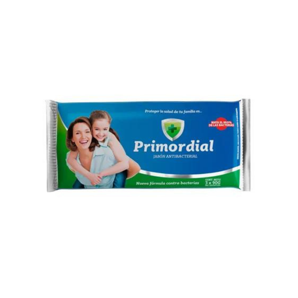 Jabón Primordial Antibacterial 3 unid x 90 gr