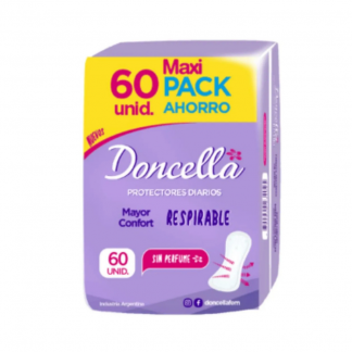 Protectores Doncella Respirables s/ Desodorante 60 unidades