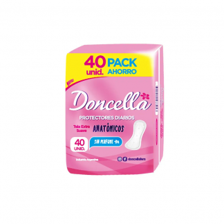 Protectores Doncella Anatómico s/ Desodorante 40 unidades