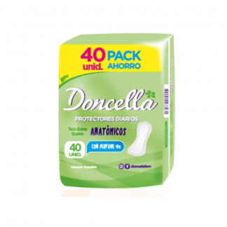 Protectores Doncella Anatómico c/ Desodorante 40 unidades
