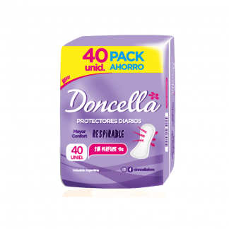 Protectores Doncella Respirables s/ Desodorante 40 unidades