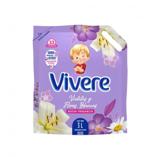 Suavizante Vivere Violetas y Flores Blancas Explosión Floral 3 lt DP