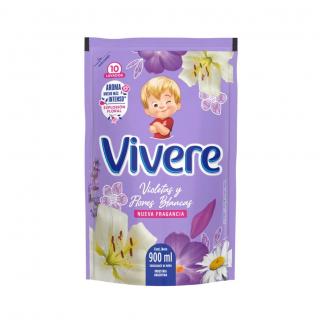Suavizante Vivere Violetas y Flores Blancas 900 ml
