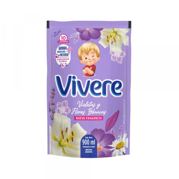 Suavizante Vivere Violetas y Flores Blancas 900 ml