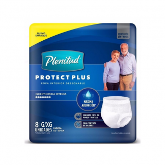 Ropa Interior Plenitud Protect Plus G/XG Incontinencia Severa 8 unidades