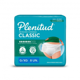 Ropa Interior Plenitud Classic Pants G/XG 8 unidades