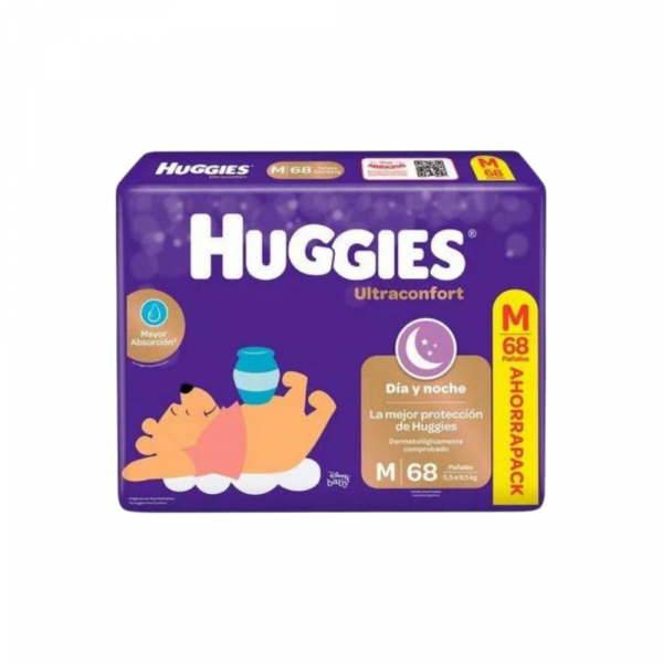 Pañal Huggies Ultra Confort Ahorro M x 68 unidades