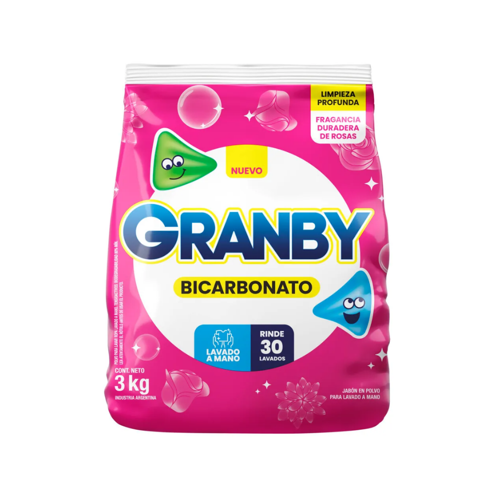 Jabón Granby Regular Rosas con Bicarbonato 3 kg