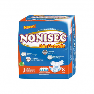 Pañal Nonisec Juvenil Anatómico Extra Protección x 8 unidades
