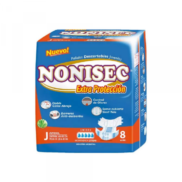 Pañal Nonisec Juvenil Anatómico Extra Protección x 8 unidades