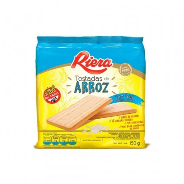 Tostadas de Arroz sin Sal Riera 150 gr