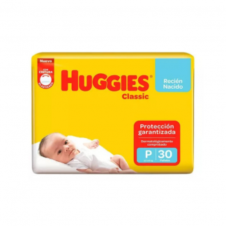 Pañal Huggies Classic Triple Protección P x 30 unidades