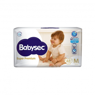 Pañal Babysec Super Premium Hiperpack M x 48 unidades
