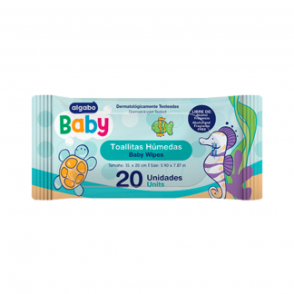 Toallas Húmedas Algabo Baby Wipes 20 unidades