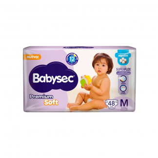 Pañal Babysec Premium Soft Hiper M x 48 unidades
