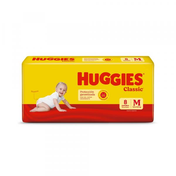 Pañal Huggies Classic Regular M x 8 unidades