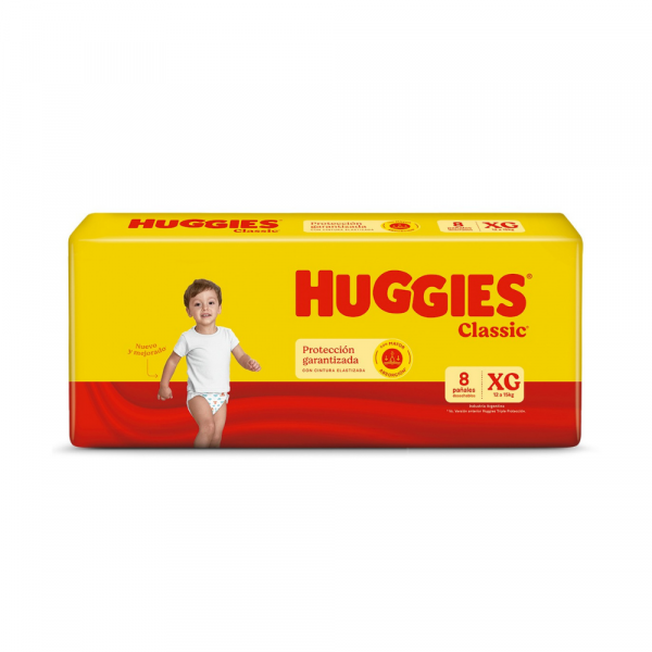 Pañal Huggies Classic Regular XG x 8 unidades