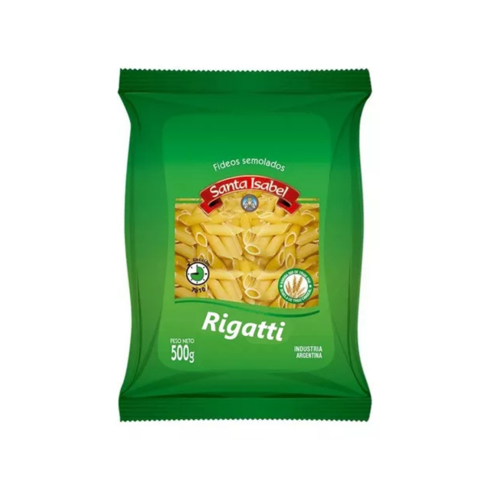 Fideos Santa Isabel Rigatti 500 gr