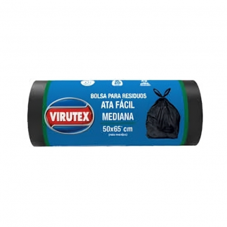Bolsas Virutex Ata Fácil 50 x 65 cm Rollo 20 unidades