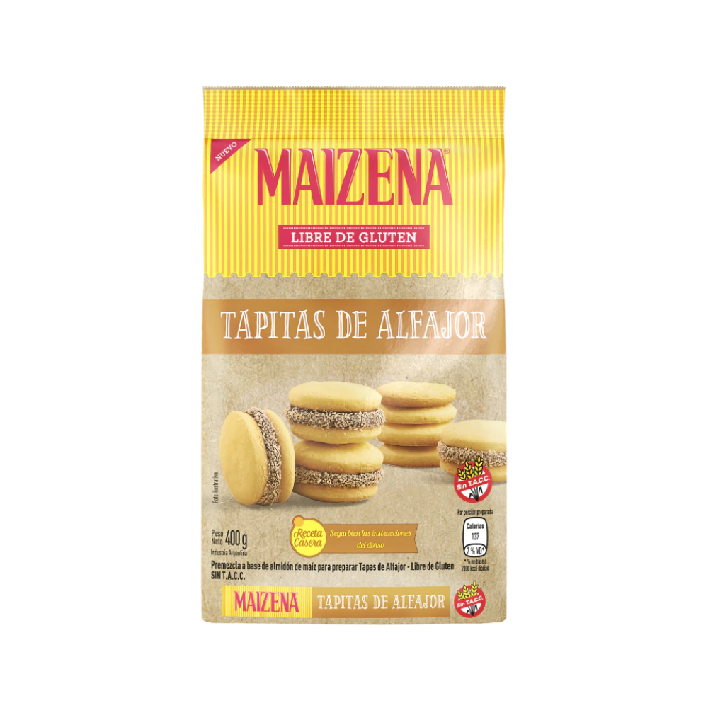Tapitas de Alfajor Maizena 400 gr