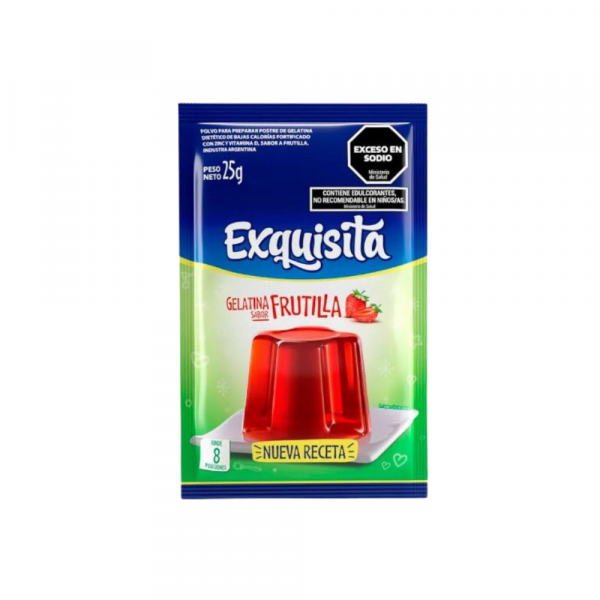 Gelatina Exquisita Light Frutilla 25 gr