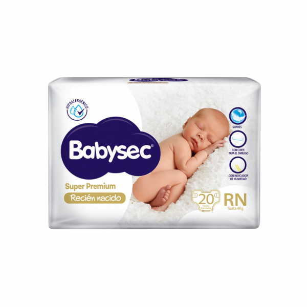 Pañal Babysec Super Premium RN x 20 unidades