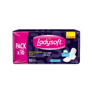 Toallas Ladysoft Nocturnas Soft Normal 16 unidades