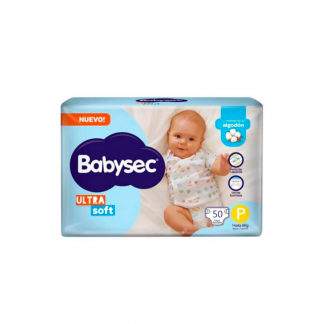 Pañal Babysec Ultra Soft Hiper P x 50 unidades