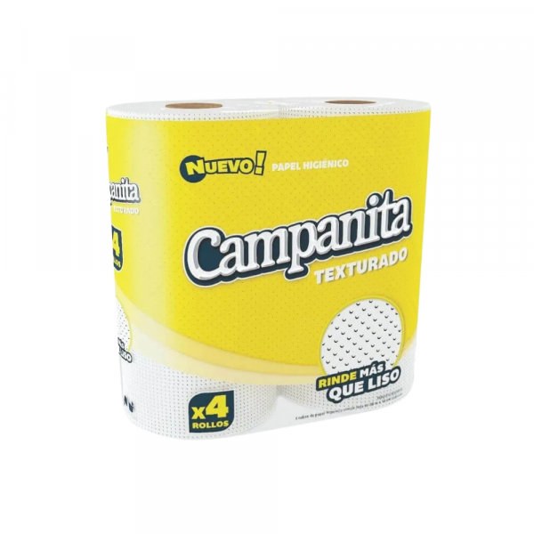 Papel Higiénico Campanita H.S Texturado 4 unidades x 30 mt