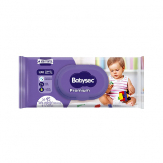 Toallas Húmedas Babysec Premium C/ Tapa 45 unidades