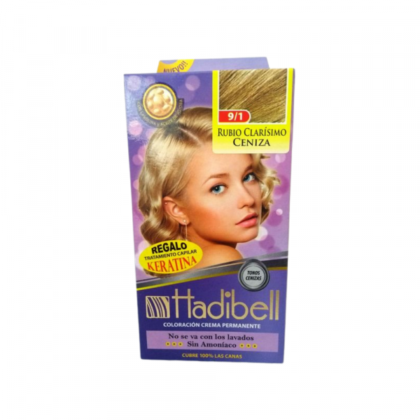 Tintura Hadibell c/Oxidante Nº 9.1