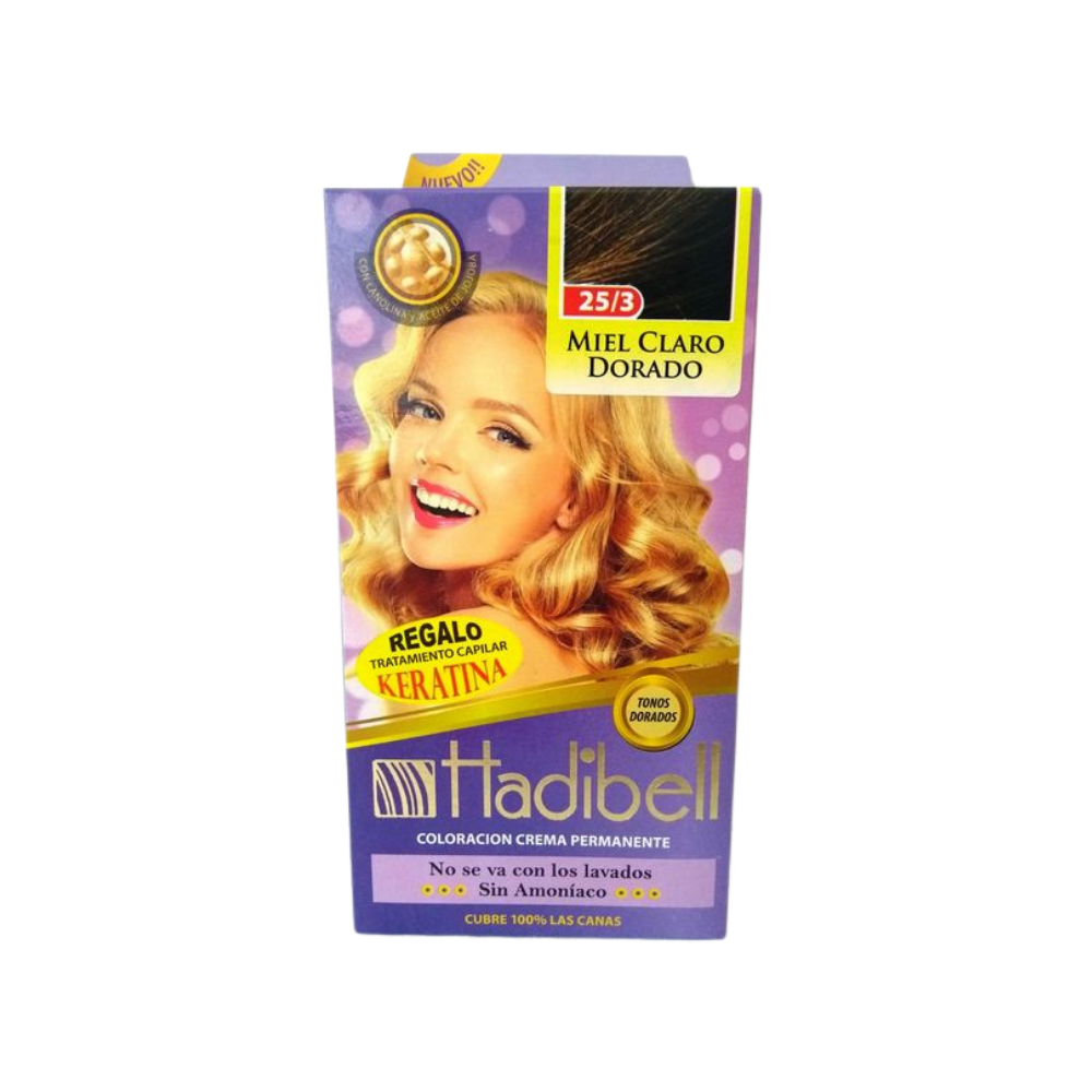 Tintura Kit Hadibell 25.3 Miel Claro Dorado