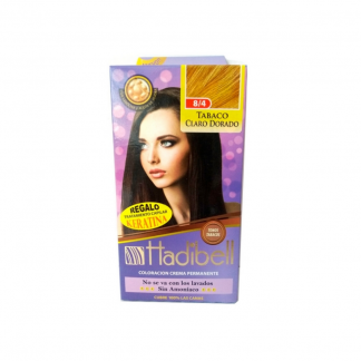 Tintura Kit Hadibell 8.4 Tabaco Claro Dorado