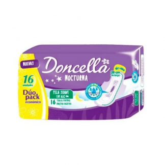 Toallas Doncella Nocturna c/Alas Pack Económico 16 unidades