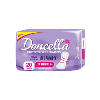 Protectores Doncella Respirables s/ Desodorante 20 unidades
